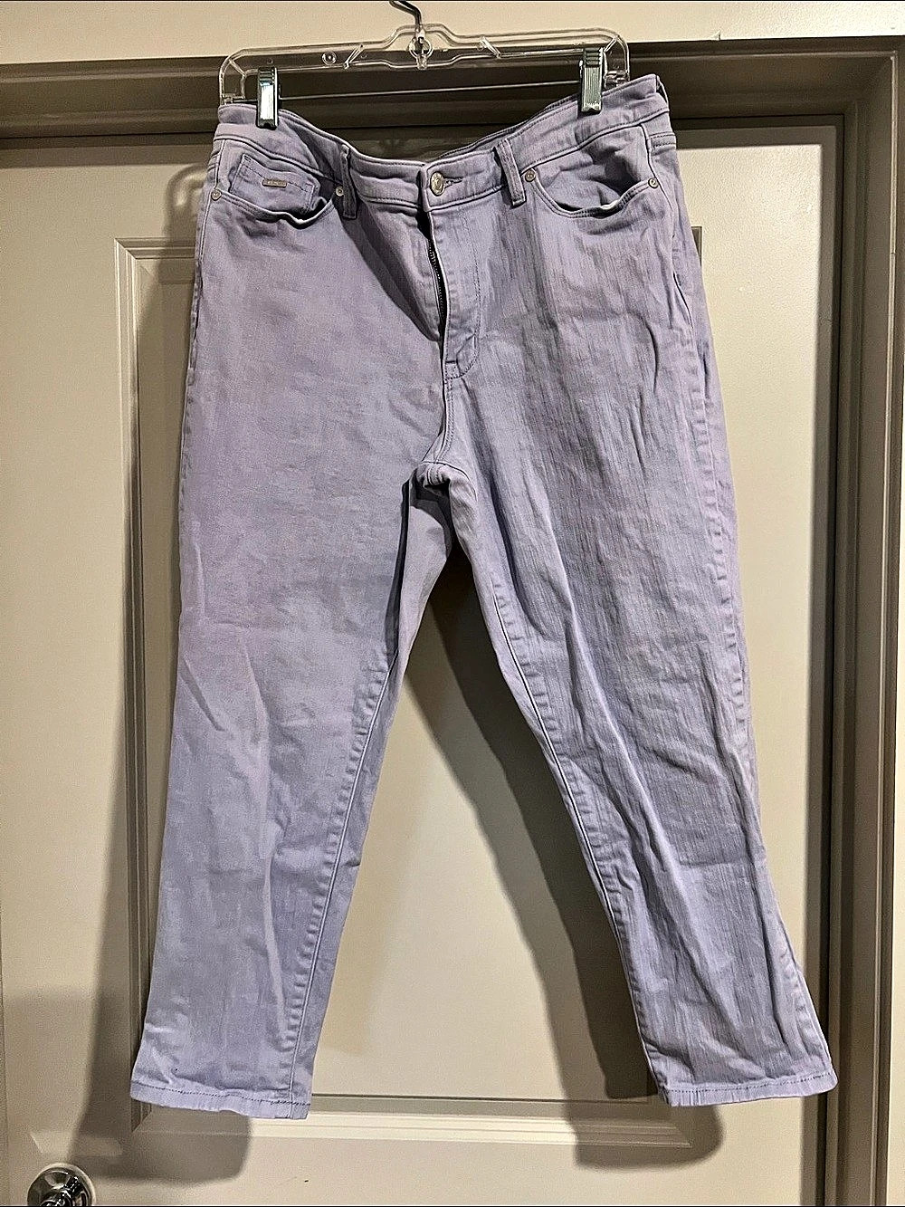 Nine West Gramercy Crop Jeans Purple Waist 12